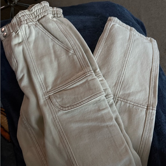 PacSun Cream Elastic Waist Pants - Picture 3 of 4